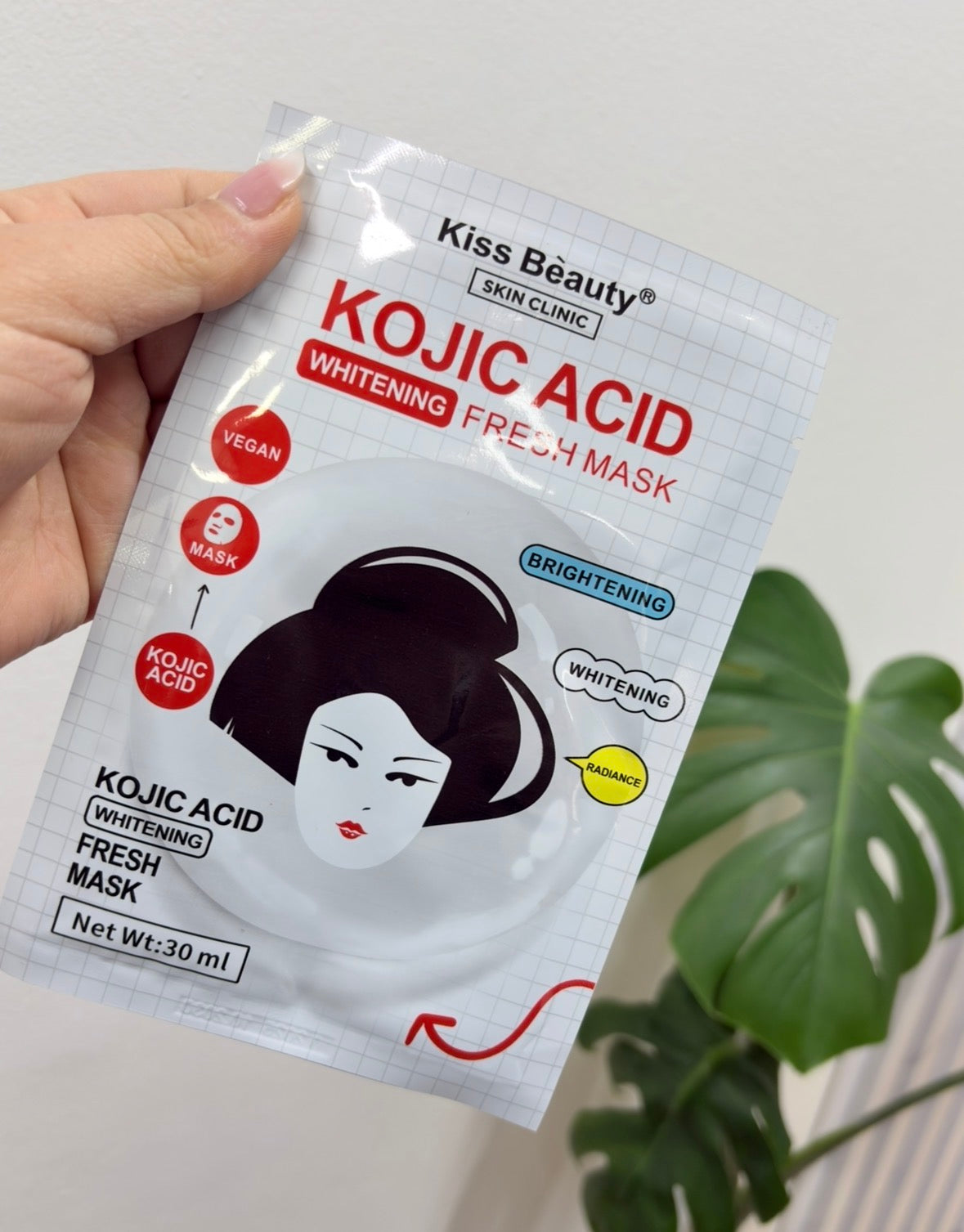Mascarilla Facial de Ácido Kójico Kiss Beauty