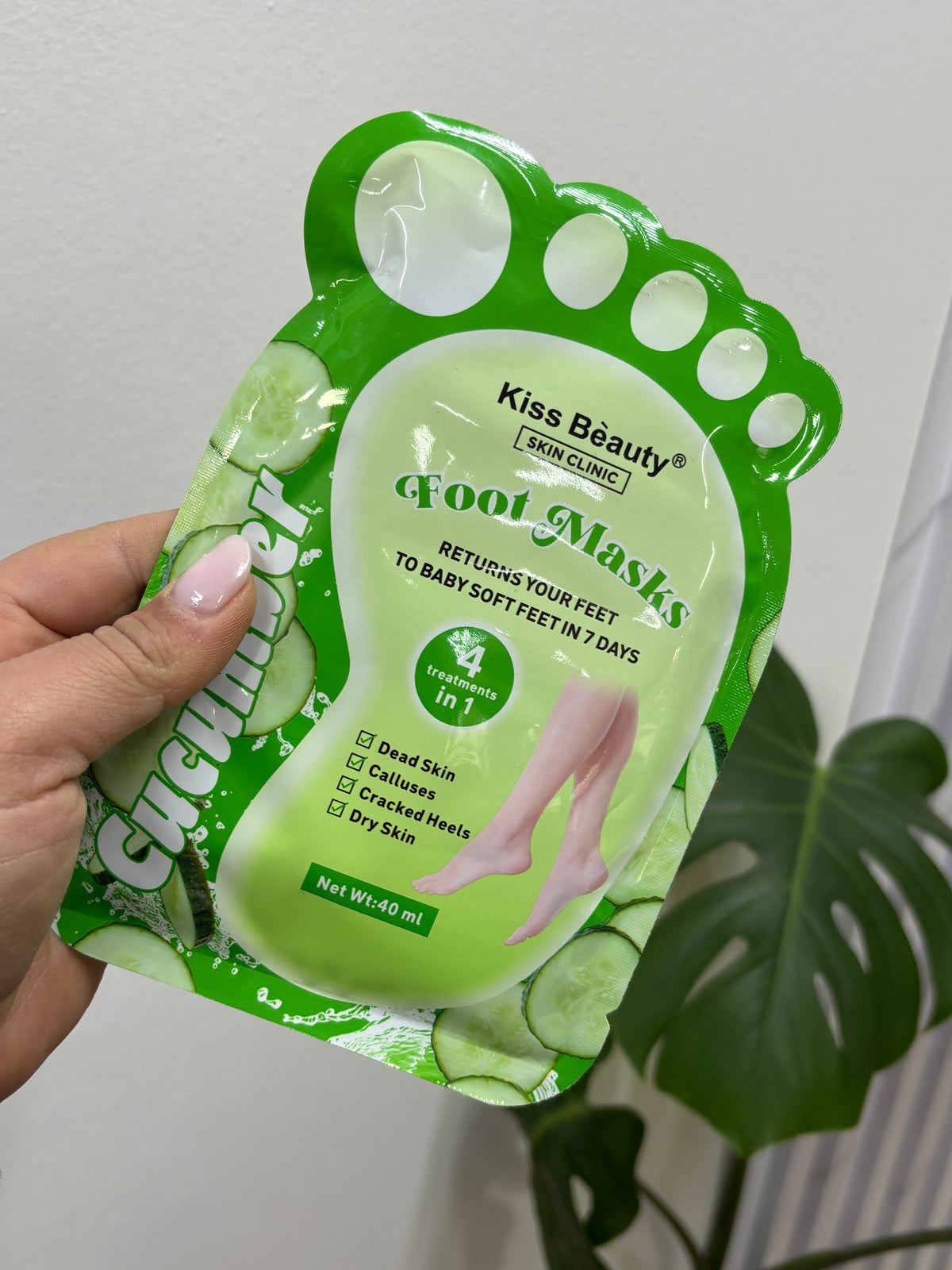 Mascarilla para pie de pepino 4en1