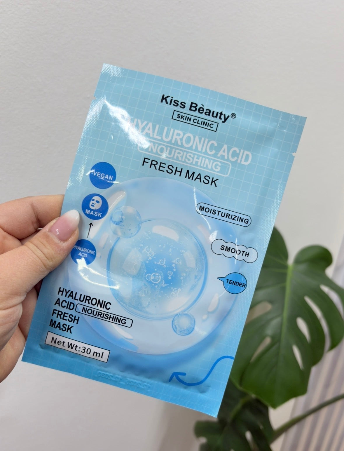 Mascarilla Facial de Ácido Hialurónico Kiss Beauty