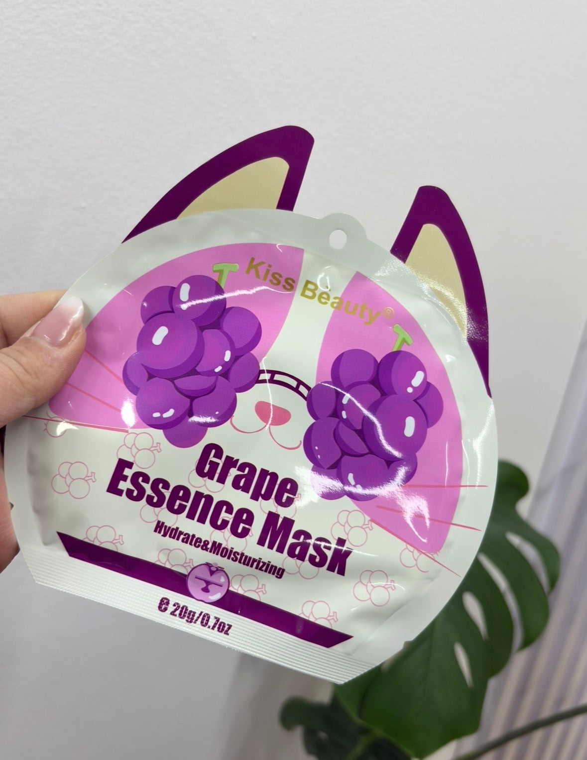 Mascarilla facial gatito Uva