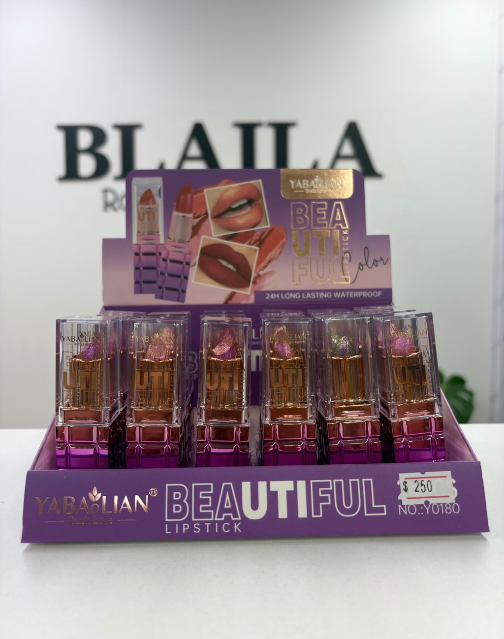Labial con glitter