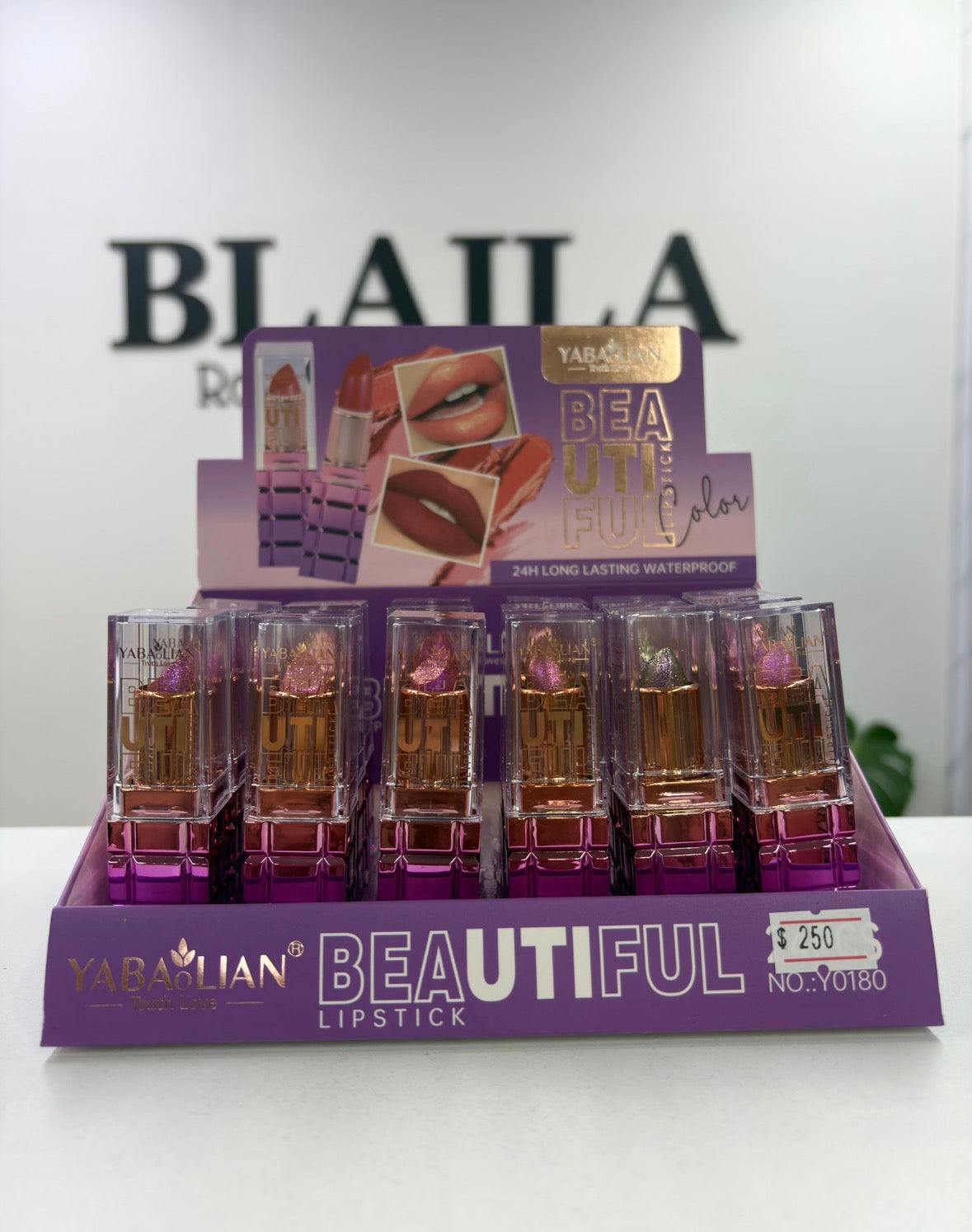 Labial con glitter