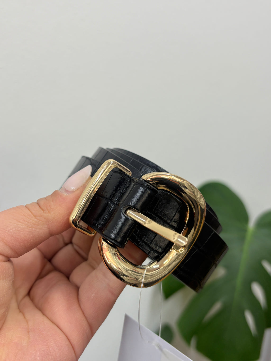 Cinto croco - negro